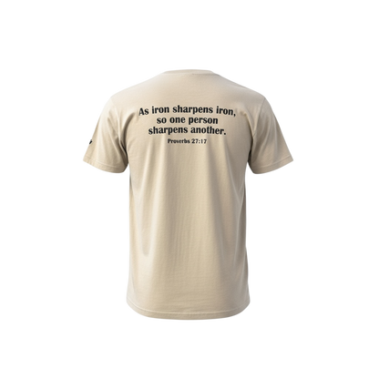Iron Sharpens Iron 27:17 Proverbs Mens T Shirt