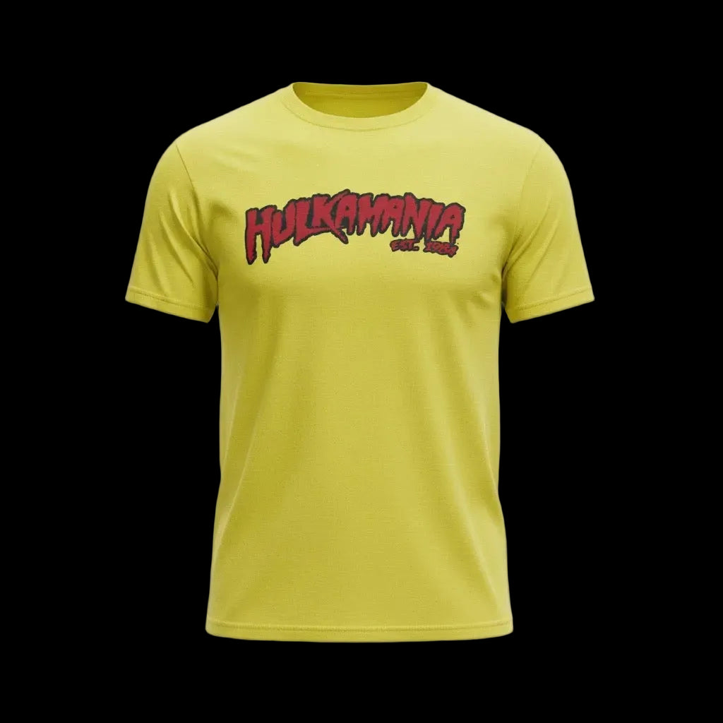 Hulk Hogan Hulkamania Mens T Shirt Yellow