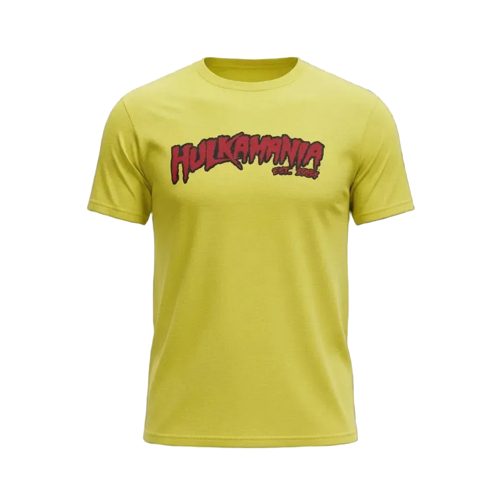 Hulk Hogan Hulkamania Mens T Shirt Yellow