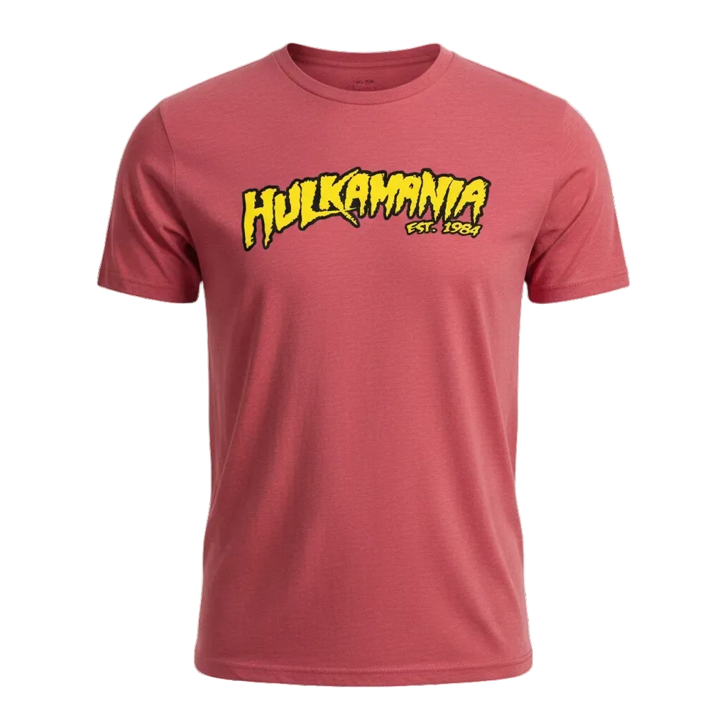 Hulkamania Adult T Shirt Soft Red