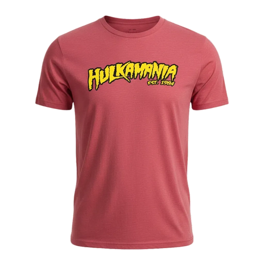 Hulkamania Adult T Shirt Soft Red