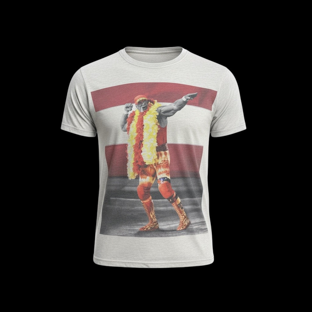 Hulk Hogan Bow n Arrow Mens Sublimated T Shirt White