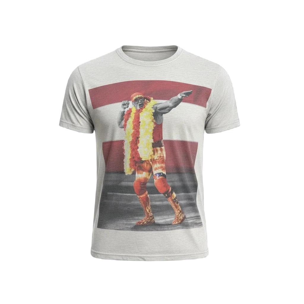 Hulk Hogan Bow n Arrow Mens Sublimated T Shirt White