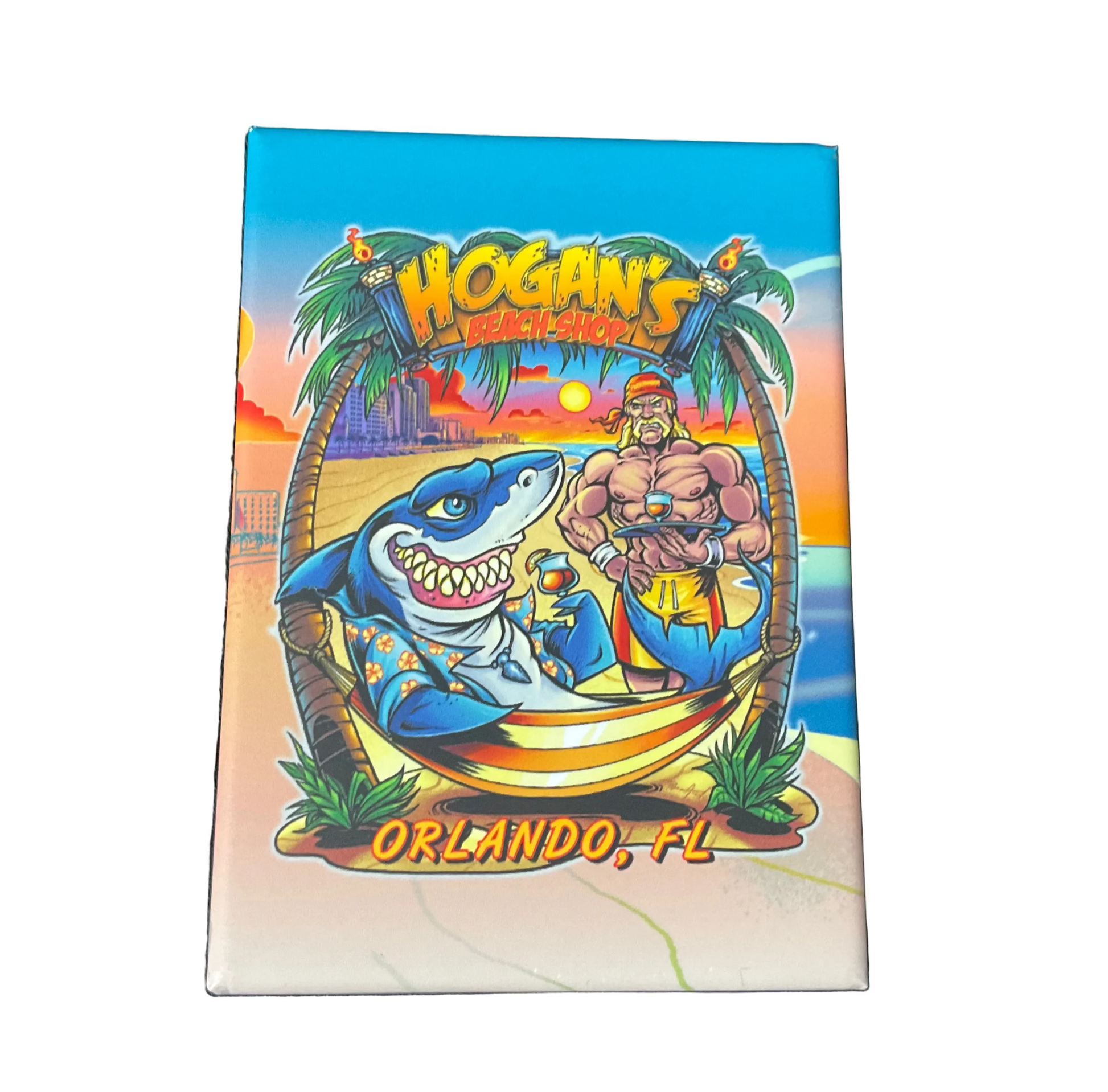Hulk Hogan Hogan's Beach Shop Shark Hammock HBS Flat Magnet