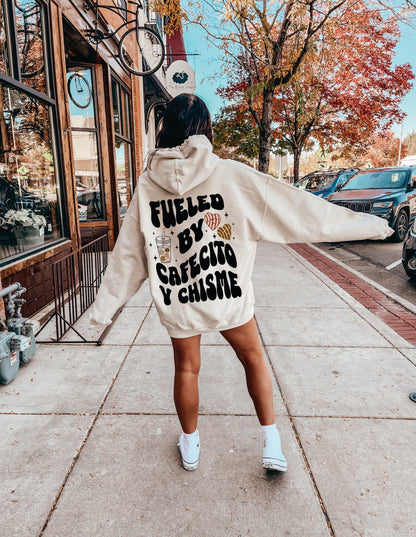 Fueled By Cafecito Y Chisme Womens Sweatshirt Hoodie