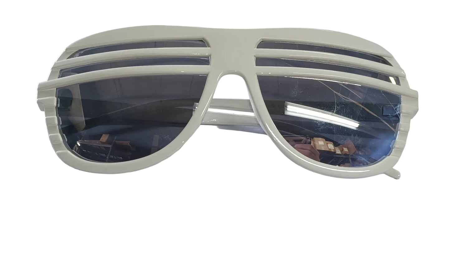 Half Shutter Shades Retro 80s Aviator Style Sunglasses Mirrored Lens