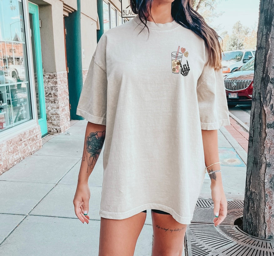 Fueled by Cafecito Y Chisme Womens T Shirt