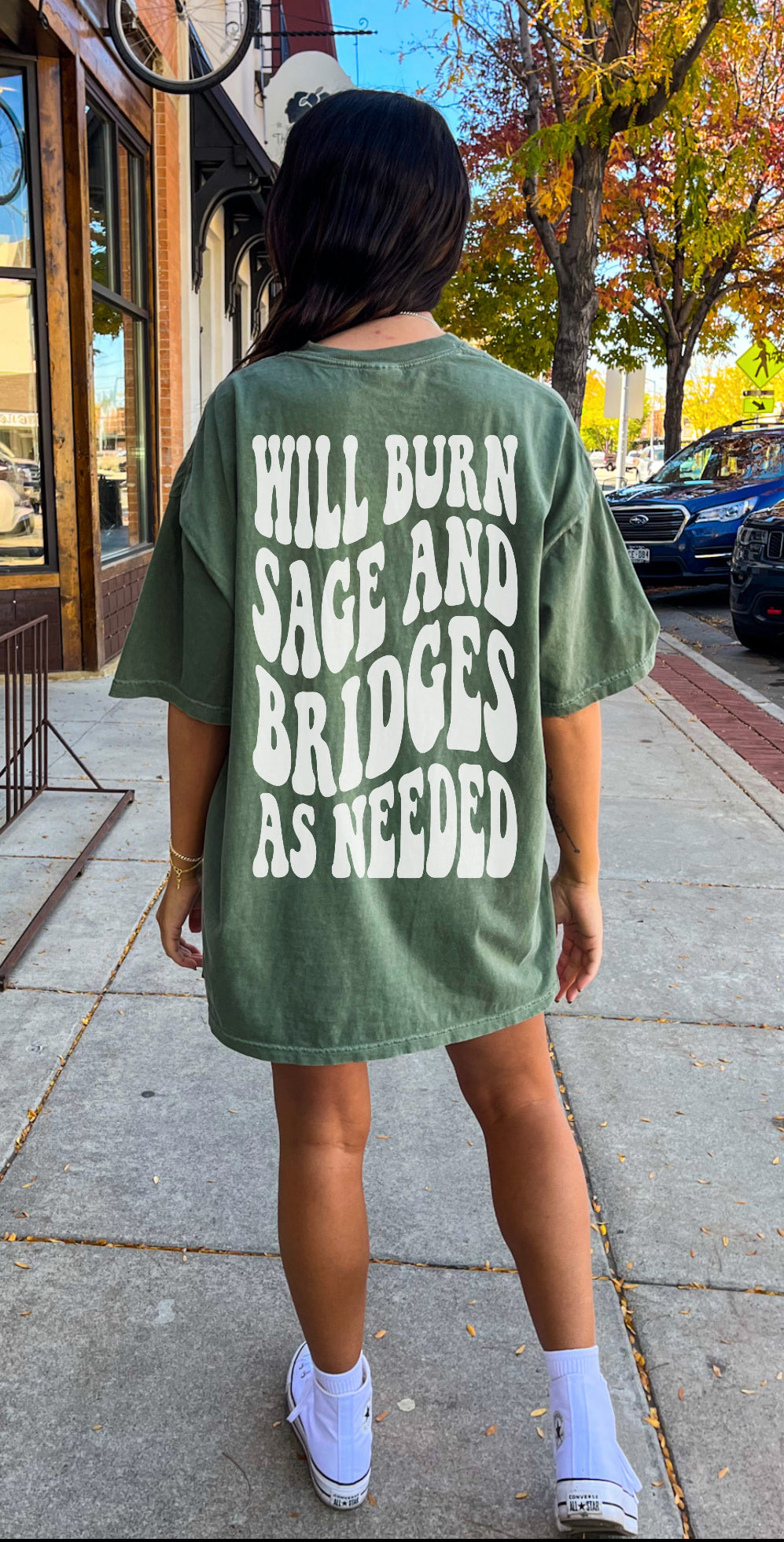 Will Burn Sage and Bridges As Needed Graphic Tee Womens T Shirt