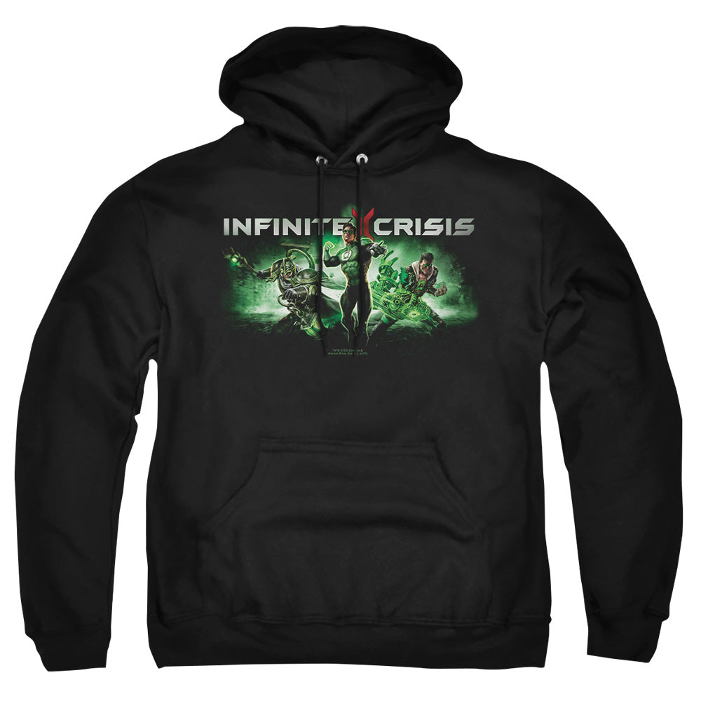 Infinite Crisis Ic Green Mens Hoodie Black