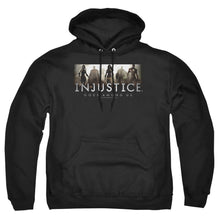 Load image into Gallery viewer, Injustice Gods Among Us Logo Mens Hoodie Black
