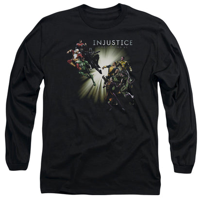 Injustice Gods Among Us Good Vs Evil Mens Long Sleeve Shirt Black Officially Licensed