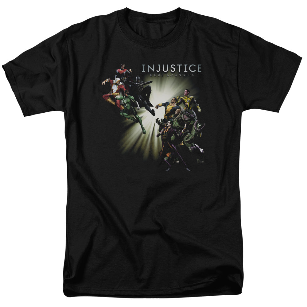 Injustice Gods Among Us Good Vs Evil Mens T Shirt Black