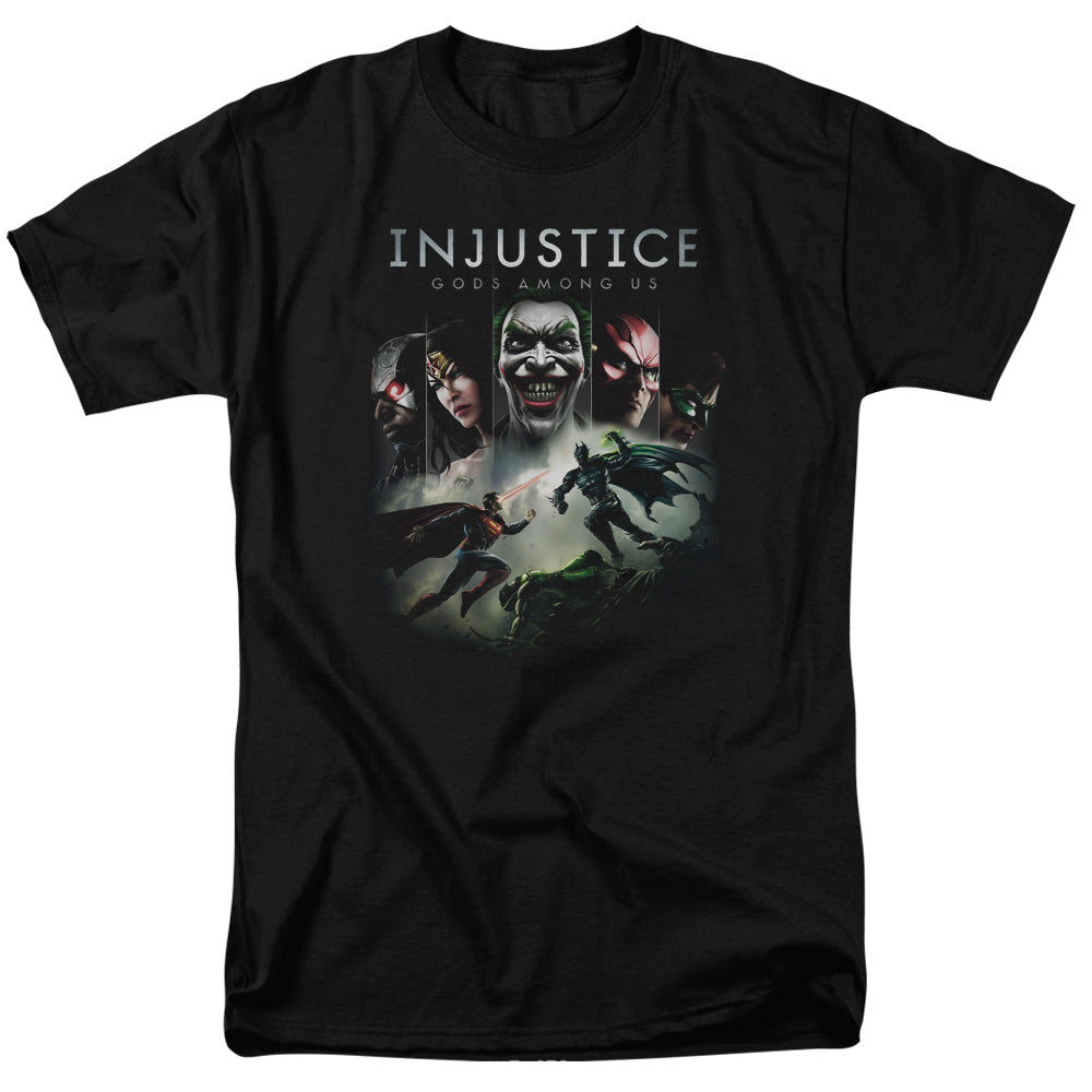 Injustice Gods Among Us Key Art Mens T Shirt Black