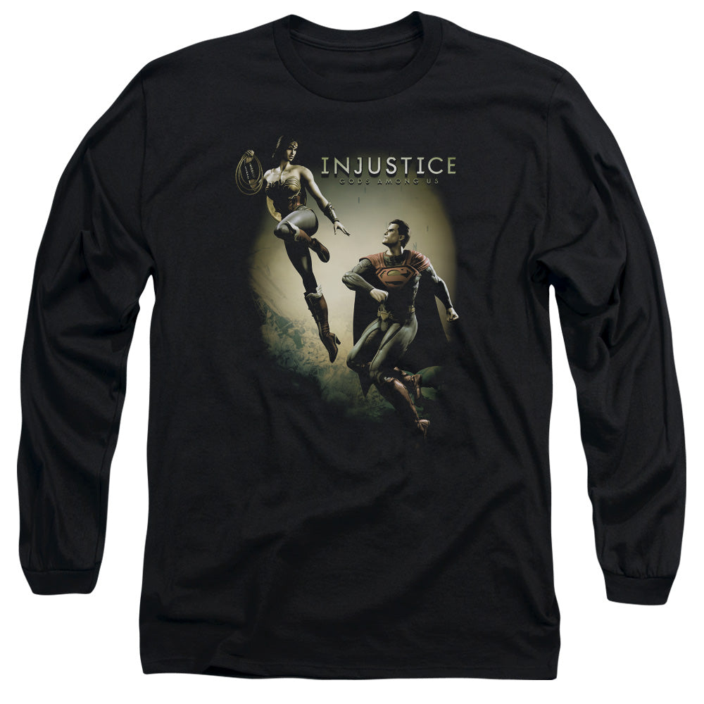 Injustice Gods Among Us Battle Of The Gods Mens Long Sleeve Shirt Black Officially Licensed
