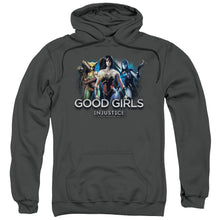 Load image into Gallery viewer, Injustice Gods Among Us Good Girls Mens Hoodie Charcoal
