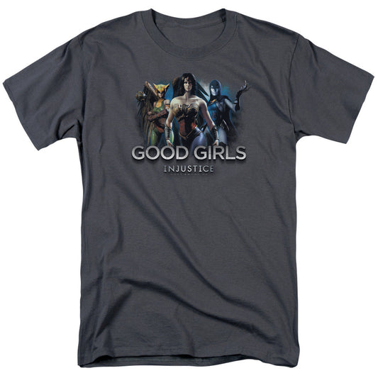Injustice Gods Among Us Good Girls Mens T Shirt Charcoal