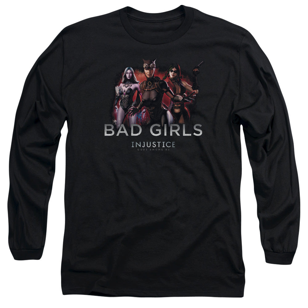 Injustice Gods Among Us Bad Girls Mens Long Sleeve Shirt Black Officially Licensed