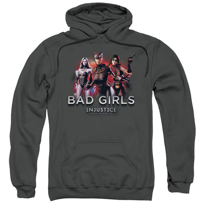 Injustice Gods Among Us Bad Girls Mens Hoodie Charcoal