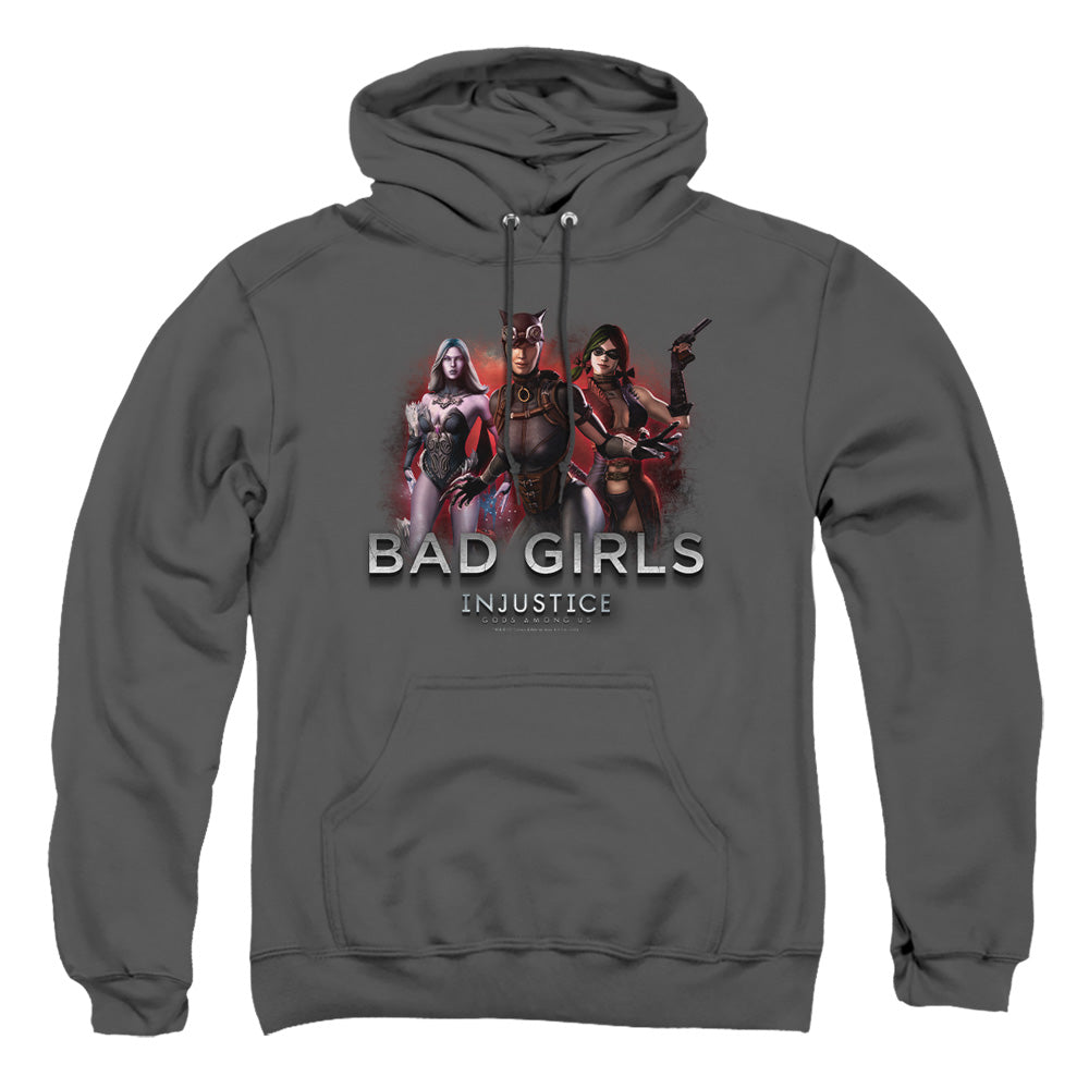 Injustice Gods Among Us Bad Girls Mens Hoodie Charcoal