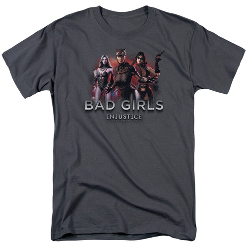 Injustice Gods Among Us Bad Girls Mens T Shirt Charcoal