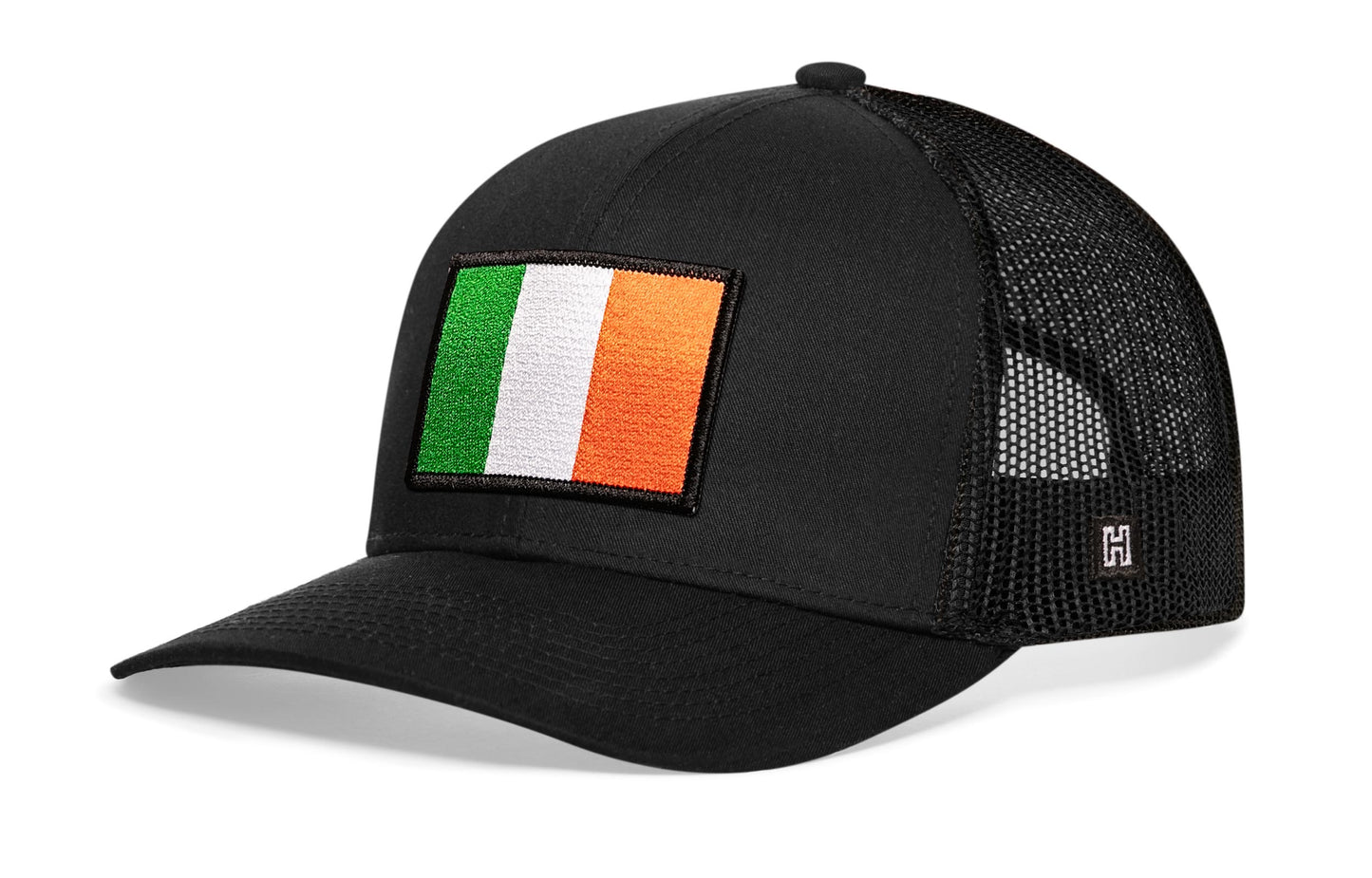 Ireland Flag Trucker Haka Hat Black Irish Snapback