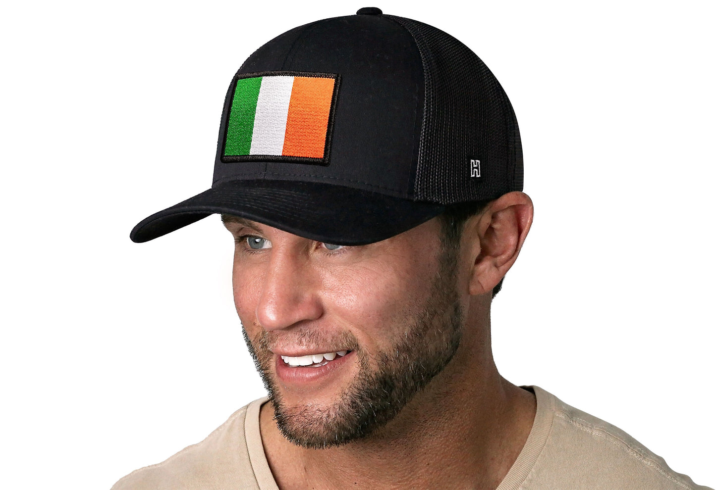 Ireland Flag Trucker Haka Hat Black Irish Snapback