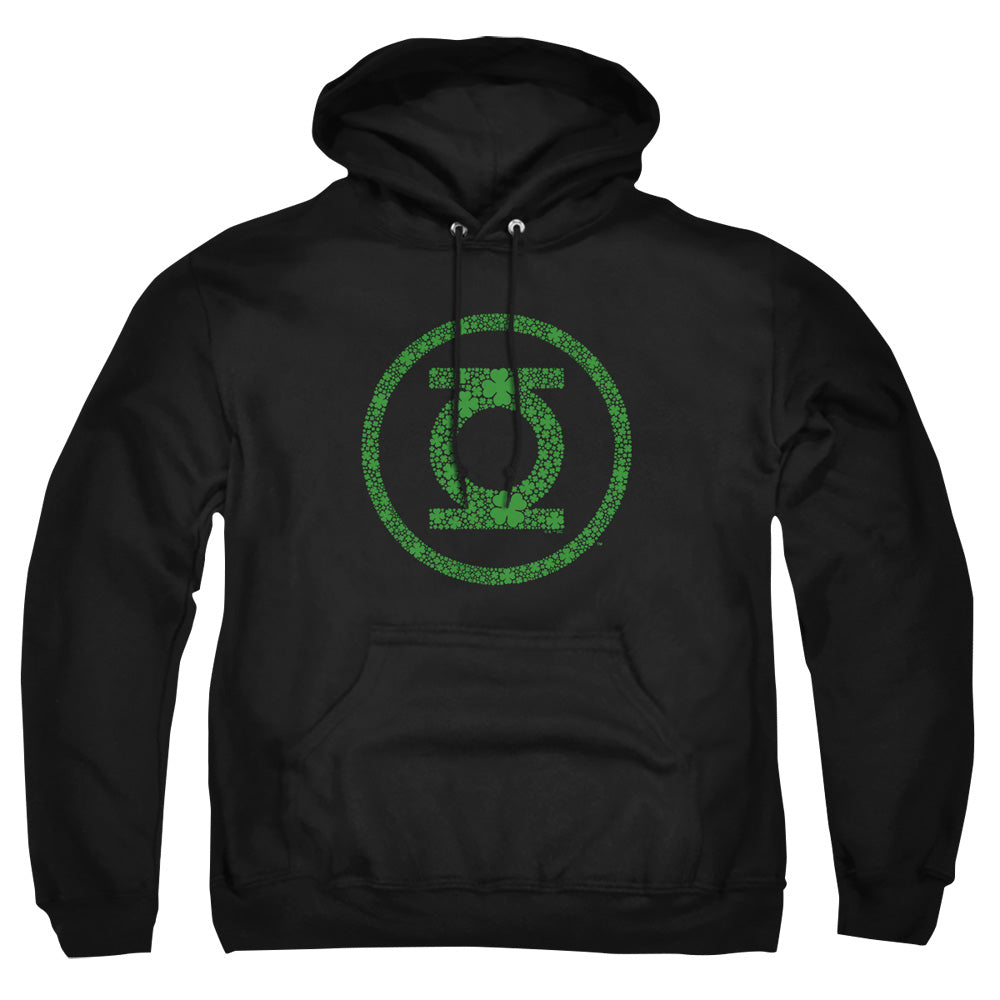 Green Lantern St. Patrick'S Day Shamrock Logo Mens Hoodie Black