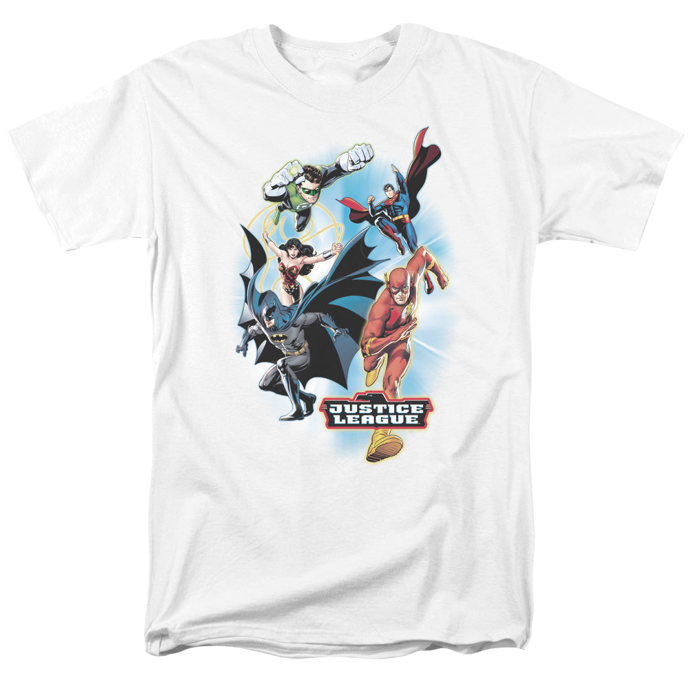 Justice League Of America At Your Service Mens T Shirt White