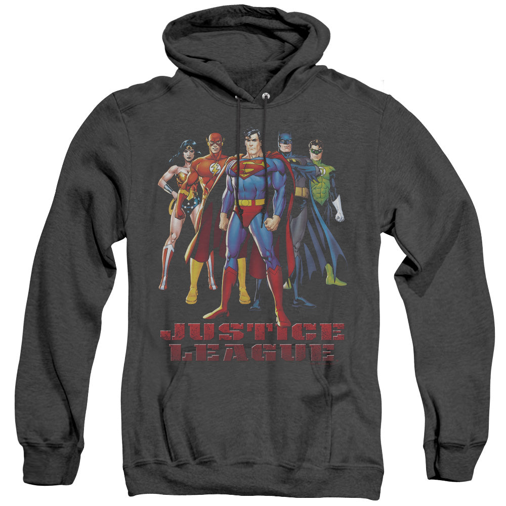 Justice League Of America In League Heather Mens Hoodie Black