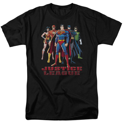 Justice League Of America In League Mens T Shirt Black
