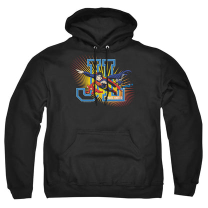 Justice League Of America Heroes United Mens Hoodie Black