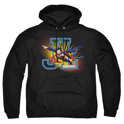 Justice League Of America Heroes United Mens Hoodie Black