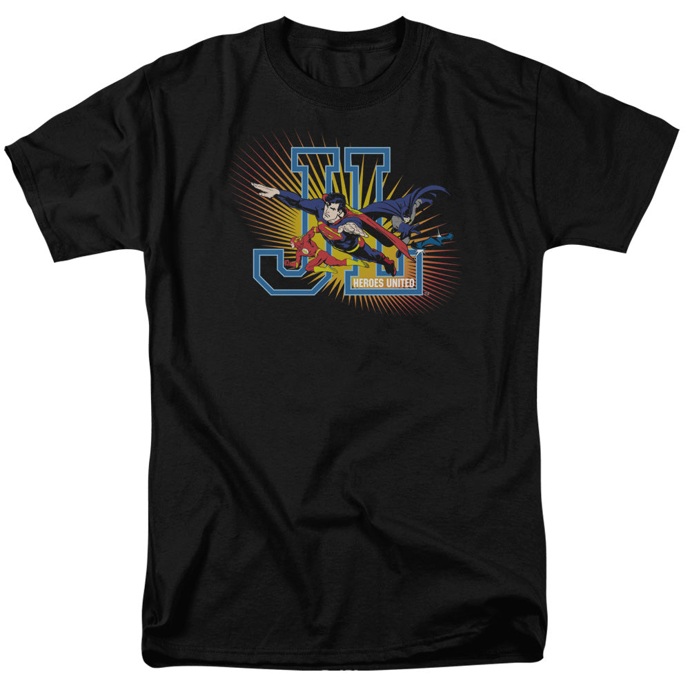 Justice League Of America Heroes United Mens T Shirt Black