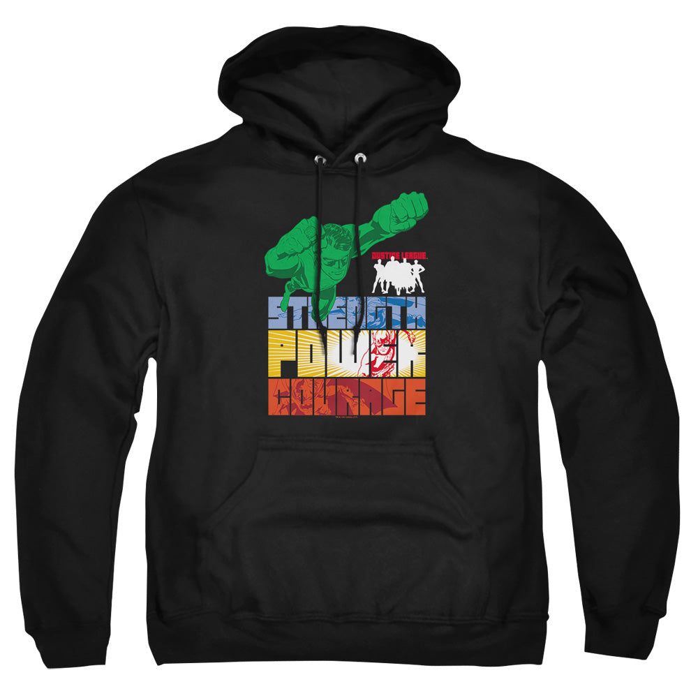 Justice League Of America Heroic Qualities Mens Hoodie Black