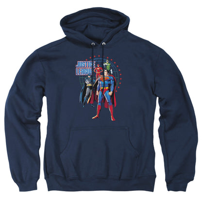 Justice League Of America Protectors Mens Hoodie Navy