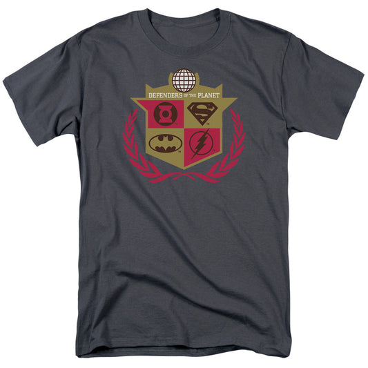 Justice League Of America Defenders Mens T Shirt Charcoal
