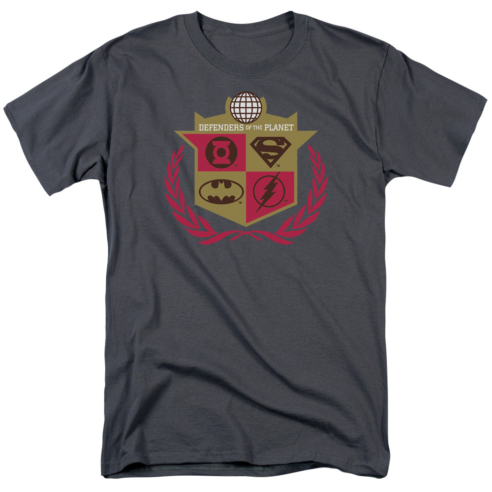 Justice League Of America Defenders Mens T Shirt Charcoal