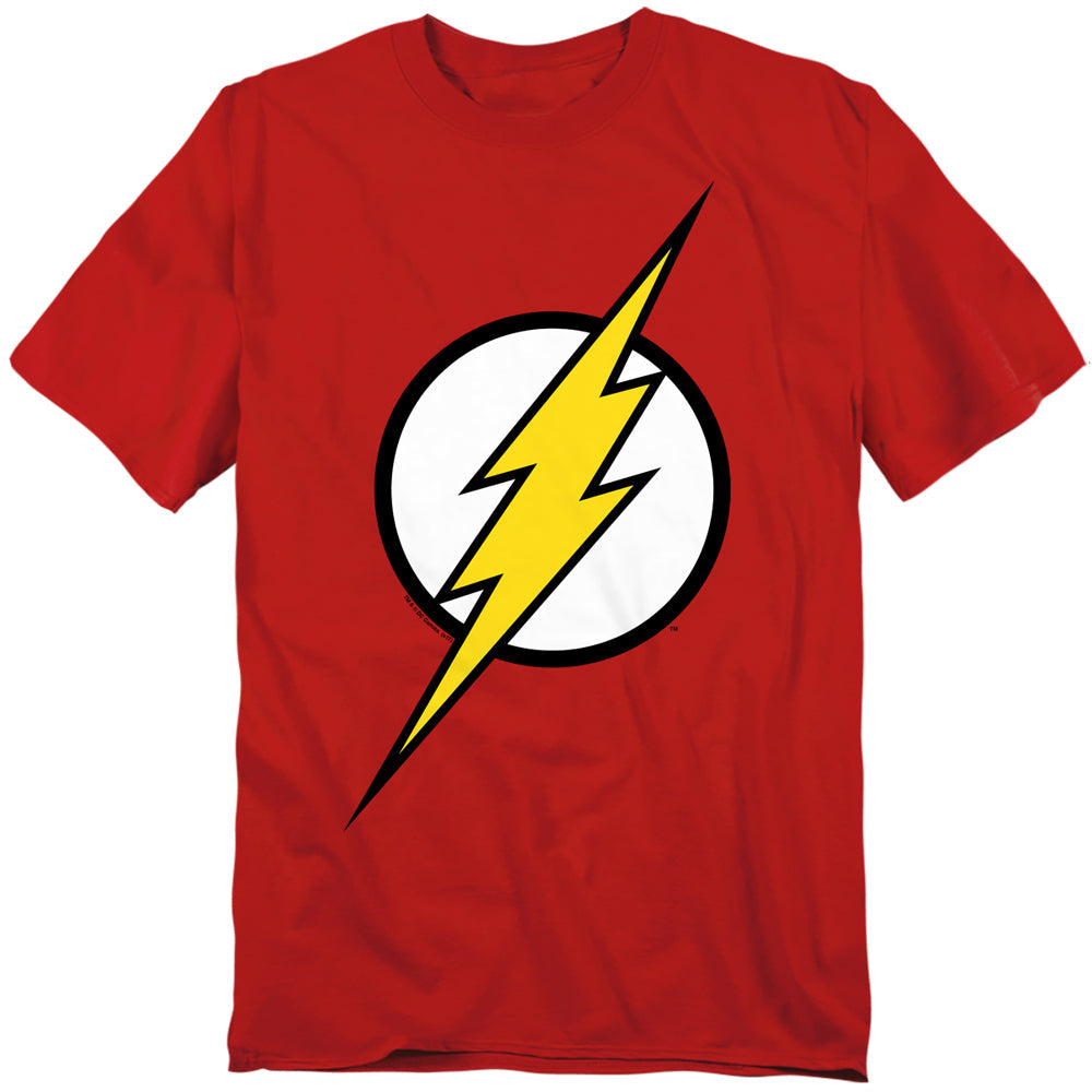 Justice League Of America Flash Logo Mens T Shirt Red