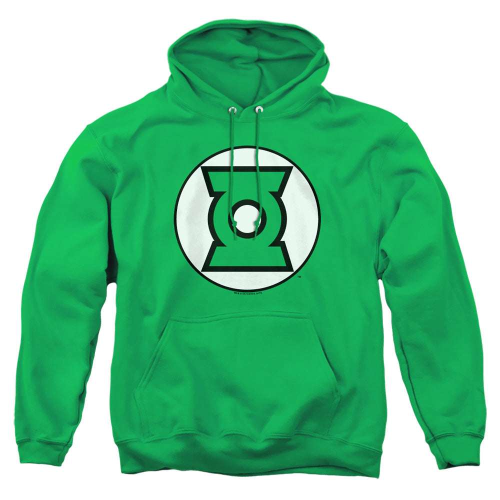 Justice League Of America Green Lantern Logo Mens Hoodie Kelly Green