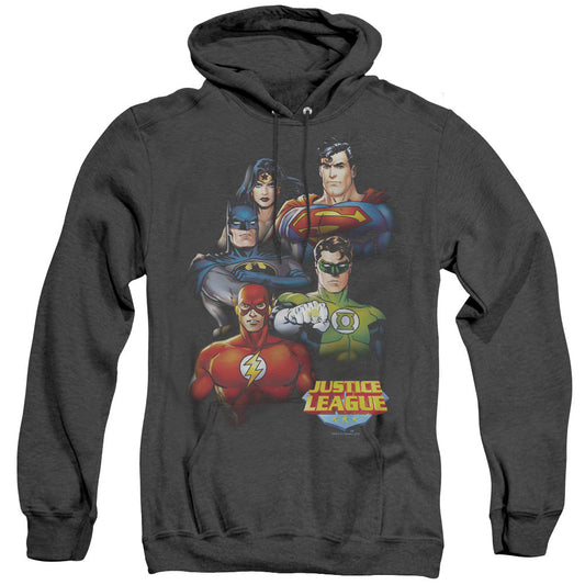 Justice League Of America Group Portrait Heather Mens Hoodie Black