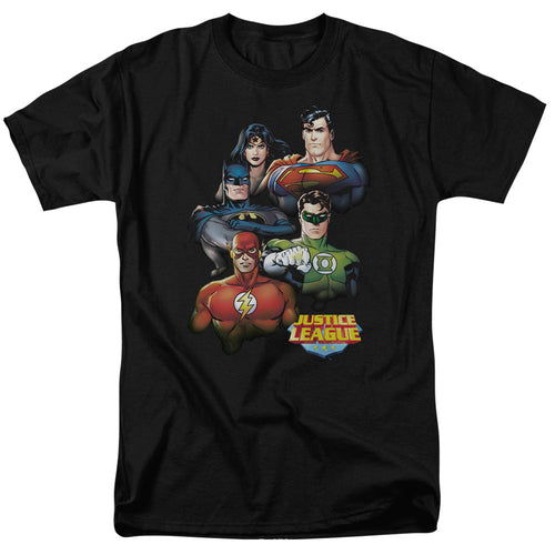 Justice League Of America Group Portrait Mens T Shirt Black