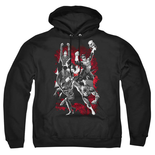 Justice League Of America Justice League Of America Explosion Mens Hoodie Black