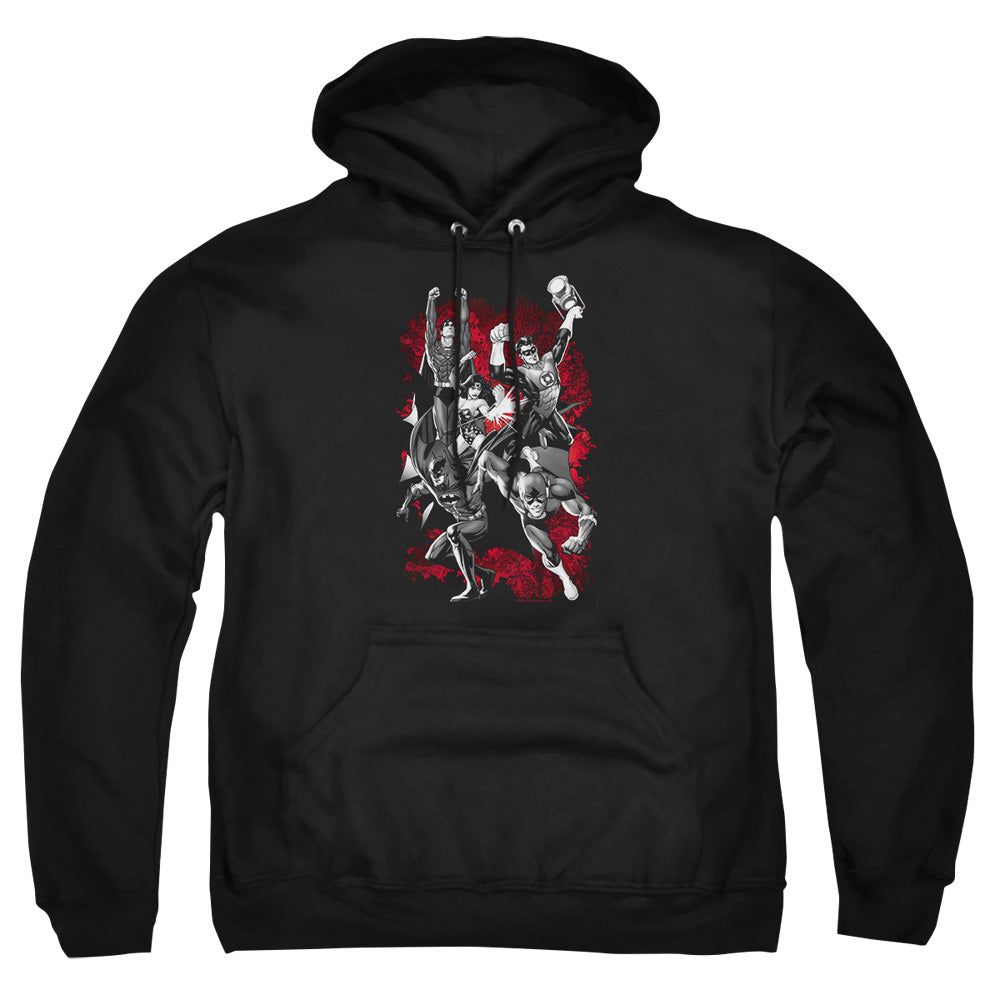 Justice League Of America Justice League Of America Explosion Mens Hoodie Black