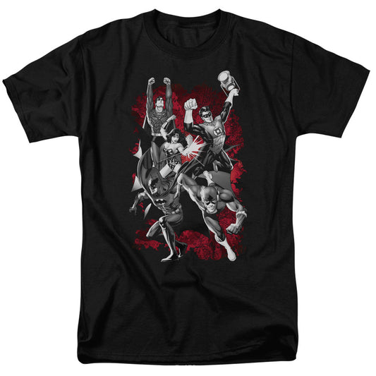 Justice LeagueJustice League Explosion Mens T Shirt Black