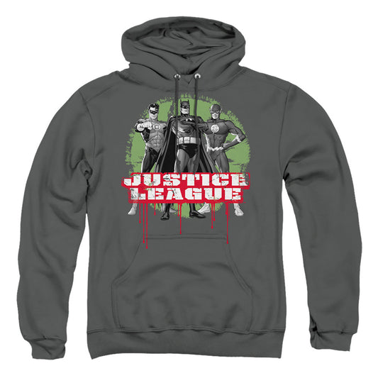 Justice League Of America Justice League Of America Trio Mens Hoodie Charcoal