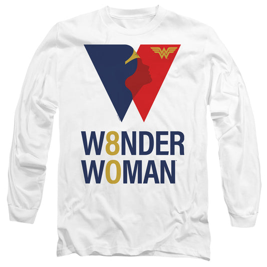 Wonder Woman Ww 80Th Logo Mens Long Sleeve Shirt White Officially Licensed