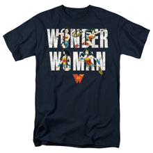 Load image into Gallery viewer, Wonder Woman Ww 80Th Illustrated Type Mens T Shirt Navy
