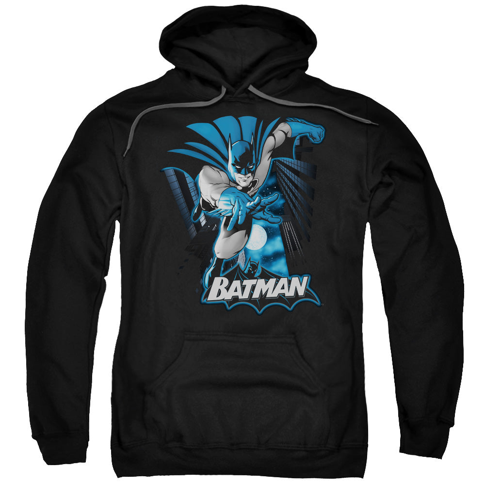 Justice League Batman Blue &amp; Gray Mens Hoodie Black