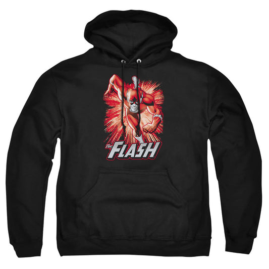 Justice League Of America Flash Red & Gray Mens Hoodie Black