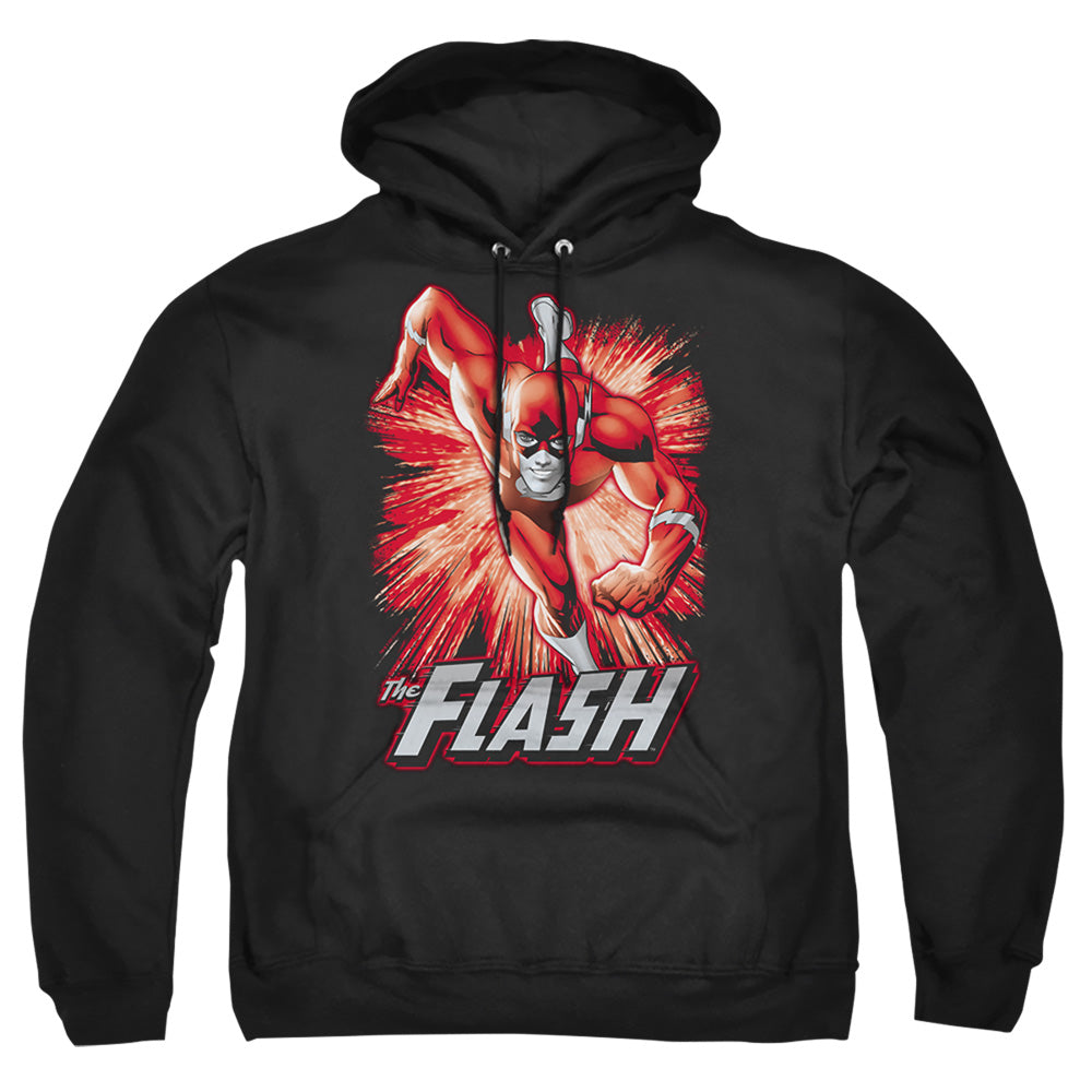 Justice League Of America Flash Red &Amp; Gray Mens Hoodie Black